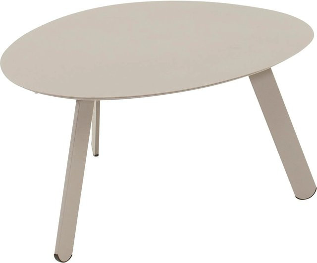 Lesli Gartentisch Tiki Oval aus Stahl in Grau, B/T: 74 x 60 cm - Bild 1