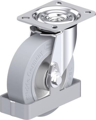 Blickle L-ALEV 125K-SG-FS Stahlblech-Lenkrolle in Grau mit 125 mm Rad-Durchmesser und 250 kg Tragfähigkeit - Bild 1