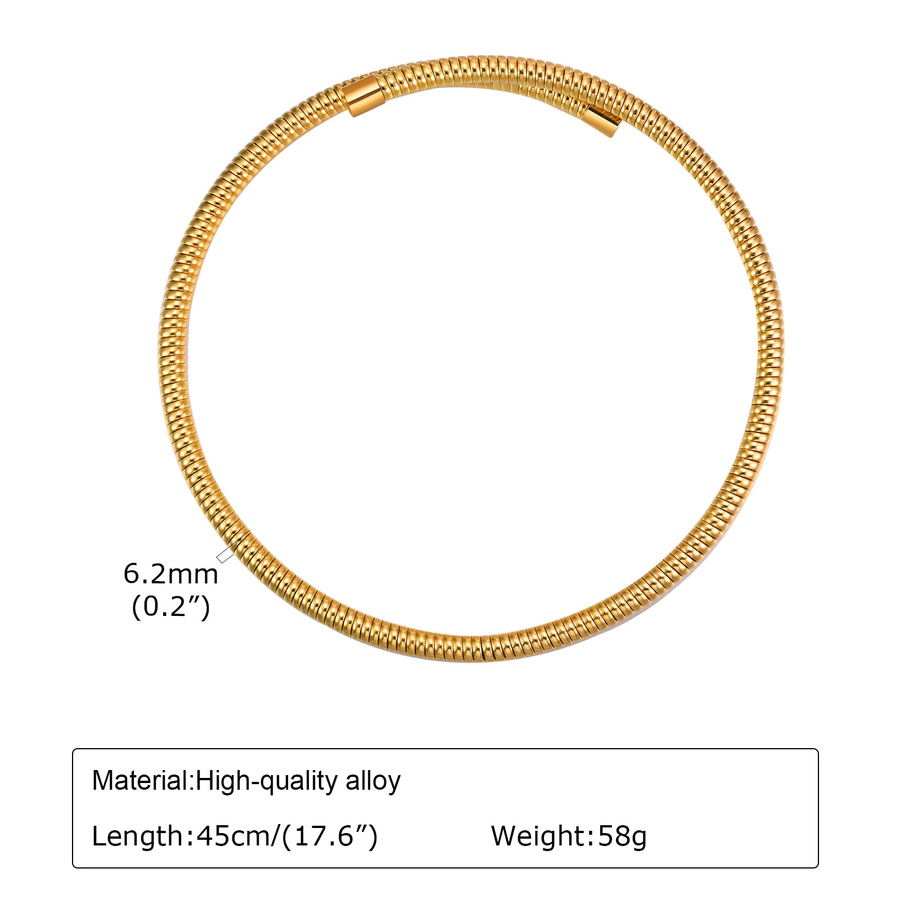 prjewel Halskette, Schlangenkragen, Gold, Messing, Damen - Bild 2