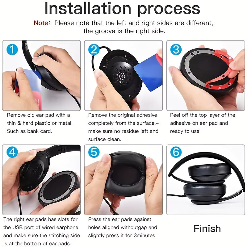 Trig Rain Ersatz-Ohrpolster für Beats Studio 2.0/3.0 Bluetooth Kopfhörer aus weichem Protein-Leder in Rot - Bild 5