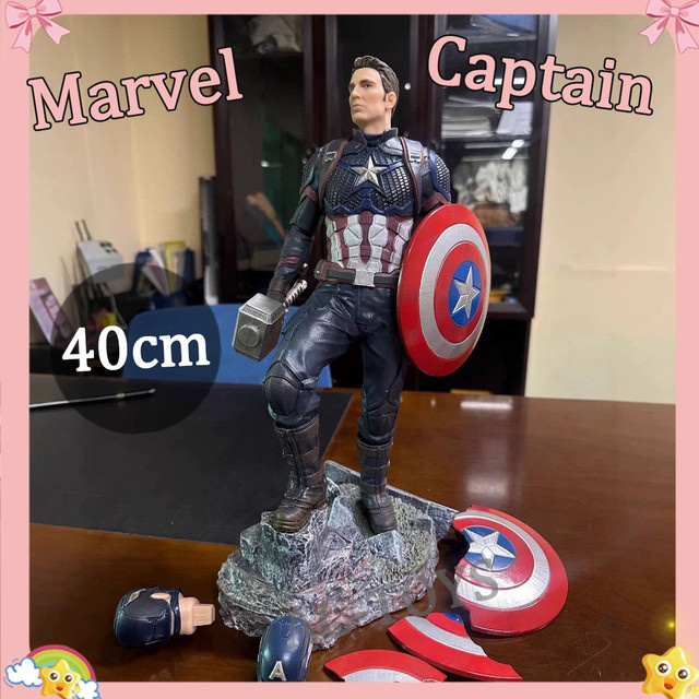 Bandai Marvel Captain America Endgame Statue, PVC-Figur, 40 cm, Bunt / Mehrfarbig - Bild 1