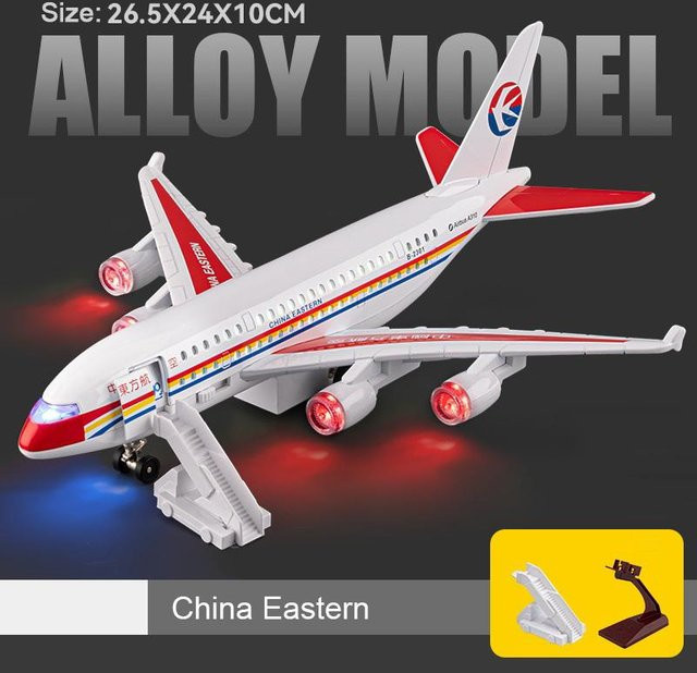 Linyi toy car China Eastern Sichuan Airlines Flugzeugmodell, 1:32, Musik und Licht, Rückzieher, ab 14 Jahren - Bild 1