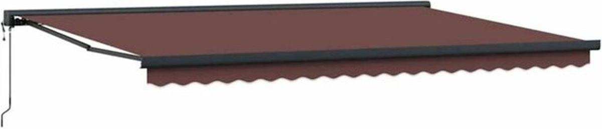 Automatische Markise von Vidaxl in Braun aus Polyester und Aluminium, B: 500 cm, T: 300 cm - Bild 1