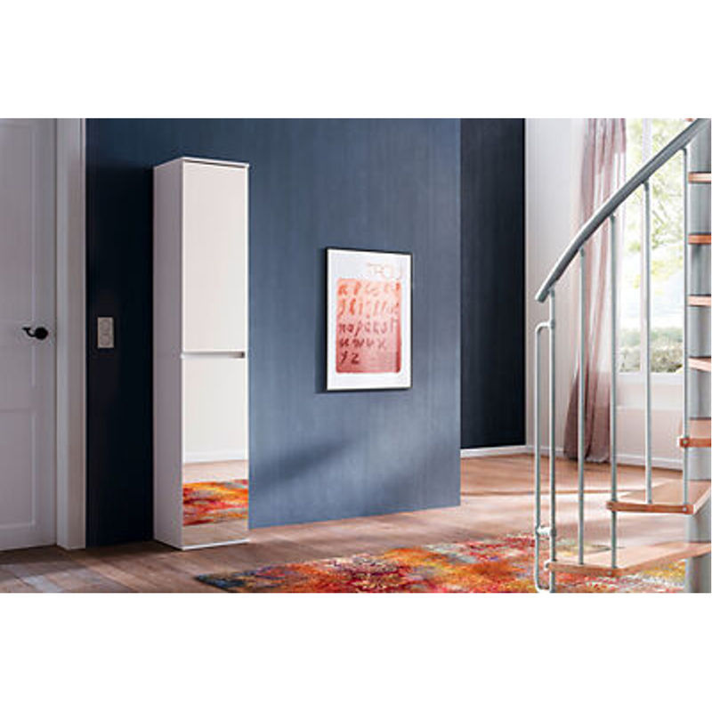 Trendteam Garderobenschrank Mirror in Weiß mit Spiegeltür, B/H/T: 37 x 191 x 34 cm - Bild 2