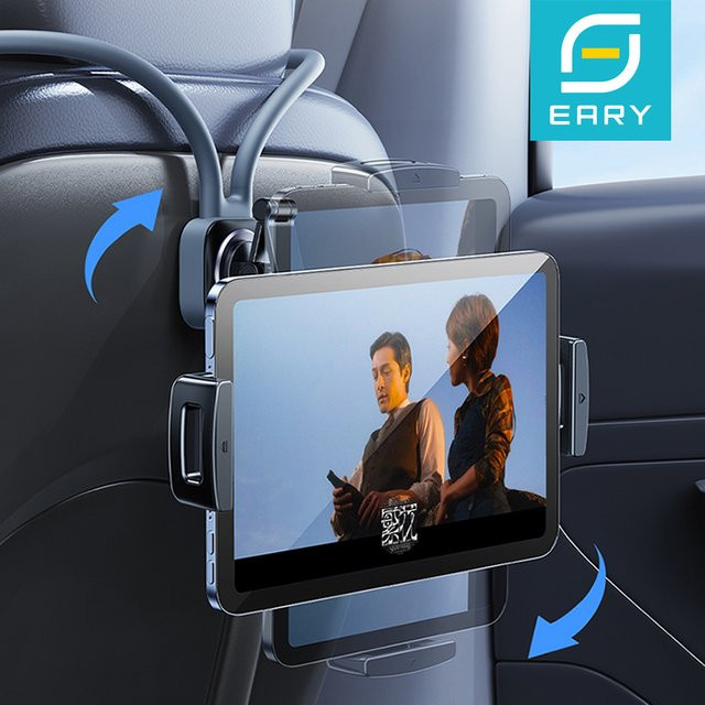 Eary iPad-Halterung für das Auto, flexibler Tablet-Ständer als Rücksitz-Organizer, Schwarz - Bild 1