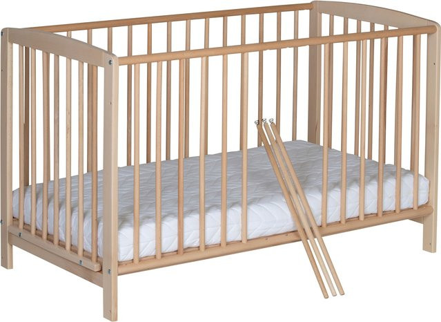 Schardt Beistellbett Micky für Babys aus Buche Massiv in Beige und Braun, B/T/H: 60 x 120 cm - Bild 1