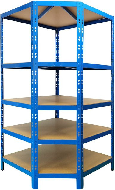 Mammut Eckregal Blau H: 180 cm, B: 90 cm, T: 42 cm, Tiefe: 60 cm - Bild 1