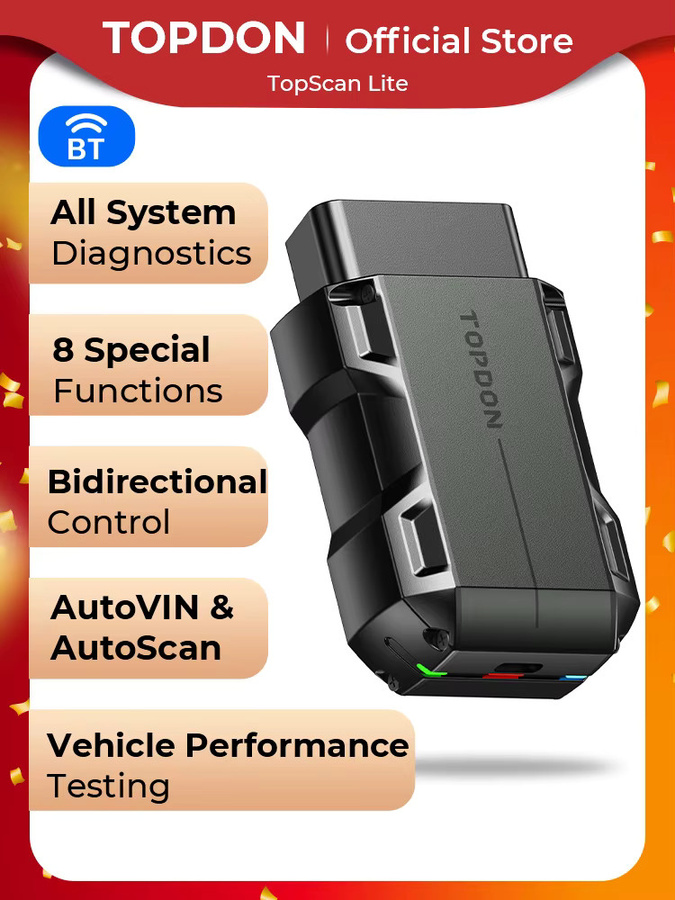 TOPDON TopScan Lite Bluetooth OBD2 Diagnosegerät für Vollsystem-Fehlerdiagnose in Schwarz - Bild 6