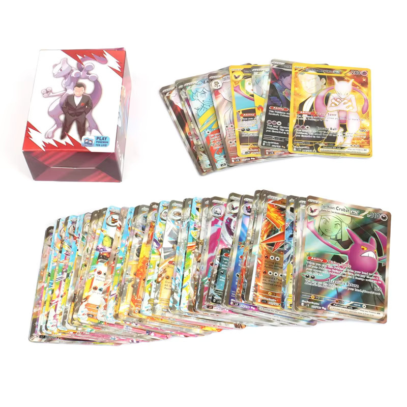 Bandai Pokémon Team Rocket Mewtwo Moltres Nidoking Crobat EX-Karten, Nachfüllpack, 100 Stück, englisch - Bild 2