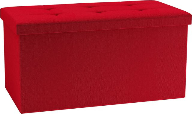 VCM Stoff Sitzbank als Aufbewahrungsbox und Sitztruhe, H x B x T: 38 x 76 x 38 cm - Bild 1
