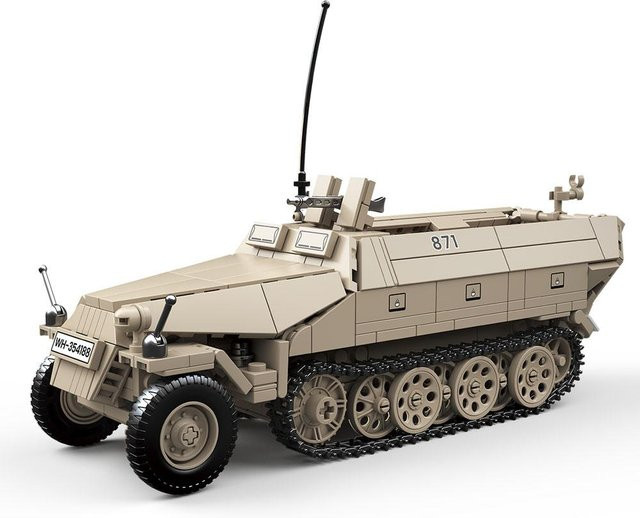 Weltkrieg Gepanzertes SD.KF5.251 Halbkettenfahrzeug Leichter Panzerwagen Soldat MOC Modellbausteine, ab 6 Jahren - Bild 1