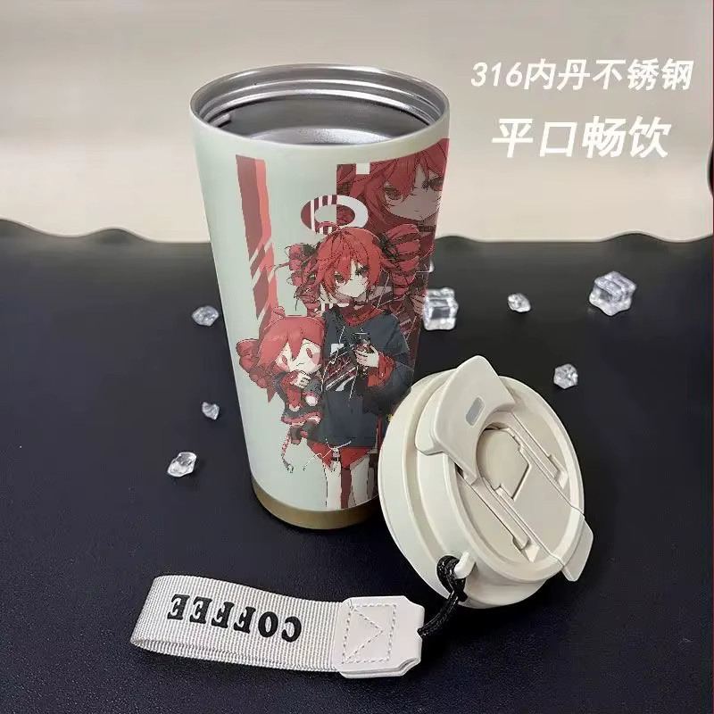 Bandai Hatsune Miku Thermos Tasse aus Edelstahl mit Stroh in Mehrfarbig - Bild 2