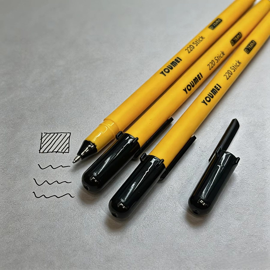 12-teiliges CEESO Kugelschreiber-Set mit blauer ölbasierten Tinte, 0,7 mm Stiftstärke, Kunststoffgehäuse - Bild 3
