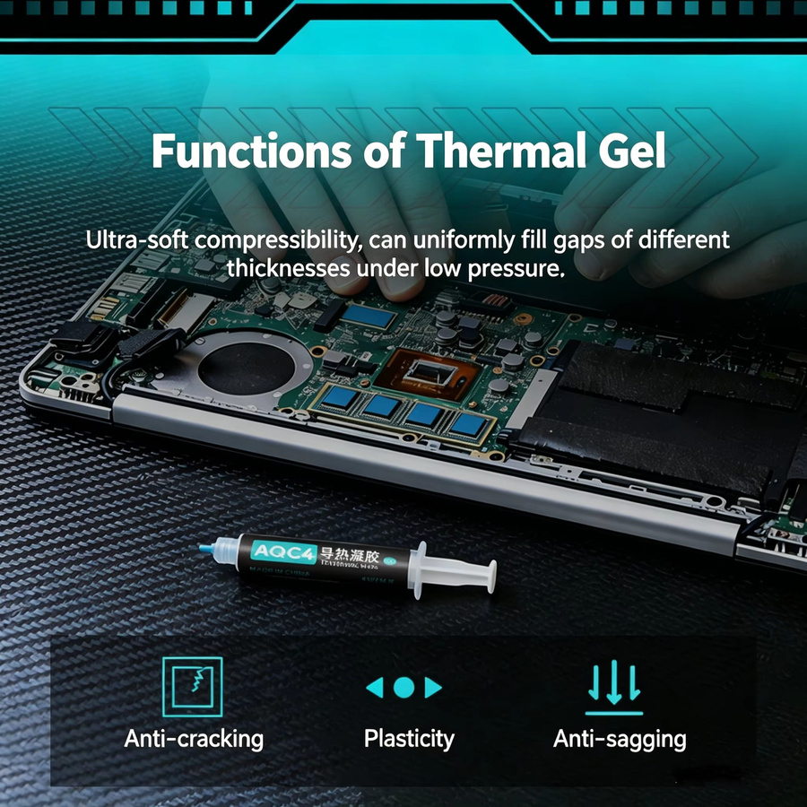 Anqulife Hochleistungs-Wärmeleitpaste zur schnellen Kühlung für VGA GPU IC Prozessor - Bild 3