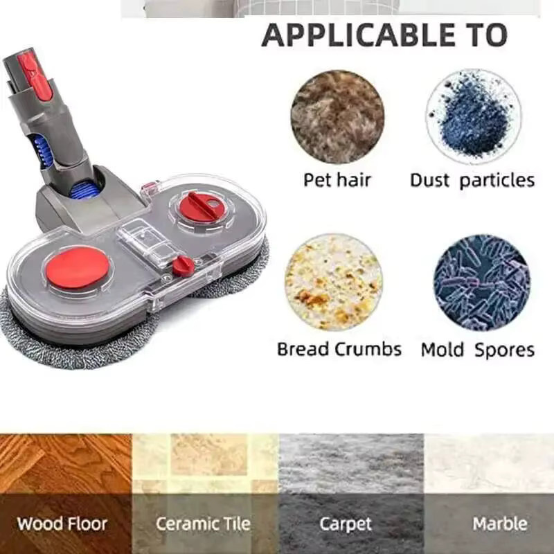 Mopp-Kopf-Kit für Dyson V7 V8 V10 V11 V15 Gen5 Staubsauger mit Wasserreservoir und Reinigungslappen - Bild 3