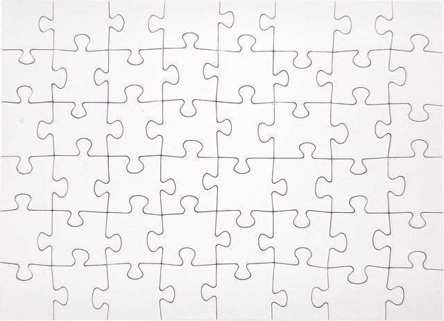 Rico Design Puzzle zum Selbstbemalen 48-teiliges Set ab 3 Jahren - Bild 1