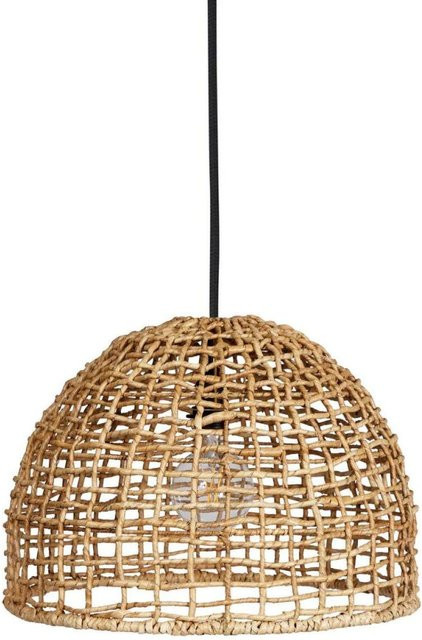 PR Home Außenpendelleuchte Cebu in Beige aus Rattan für Terrasse und Wintergarten, B/T/H: 37 x 24 x 24 cm - Bild 1