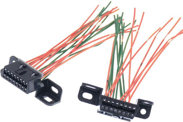 16-poliges OBD 2-Adapterkabel in Multicolor als weiblicher Verlängerungsstecker für die Fahrzeugdiagnose und Auto-Computererkennung - Bild 1