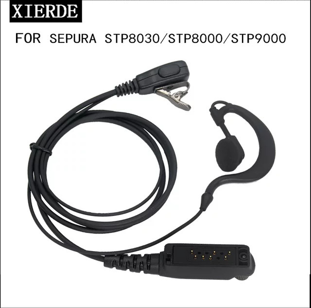 XIERDE Headset für Sepura STP8000 STP8030 STP8035 STP8038 STP8040 STP8080 Walkie Talkie mit Mikrofon in Schwarz oder Weiß - Bild 1
