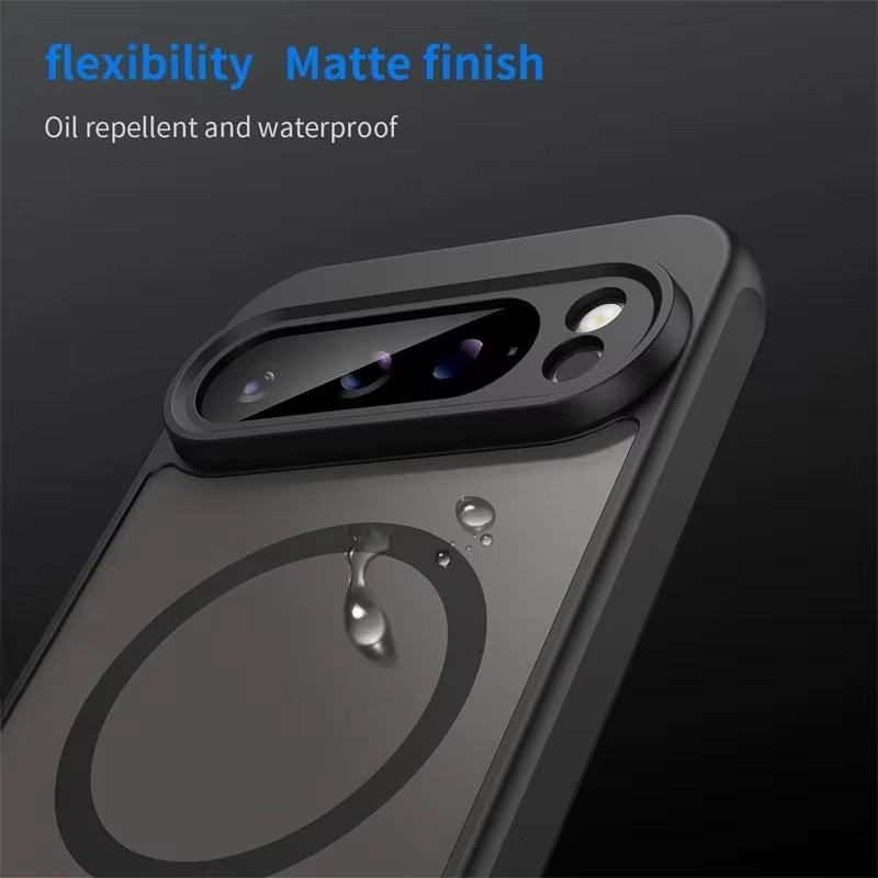 MagSafe Wireless Charging Case für Google Pixel 10 9 8 7 6 Pro XL mit harter PC-Rückseite und weichem TPU, stoßfest und matt, transparent - Bild 3