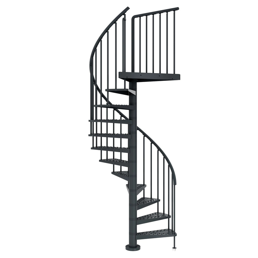 Dolle Außenspindeltreppe Gardenspin Ø 155 cm in Anthrazit mit 11 Stufen aus Metall - Bild 2