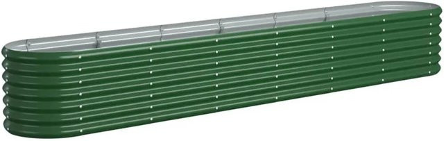 vidaXL Hochbeet aus verzinktem Stahl in Grün, B/T/H: 260 x 40 x 36 cm - Bild 1