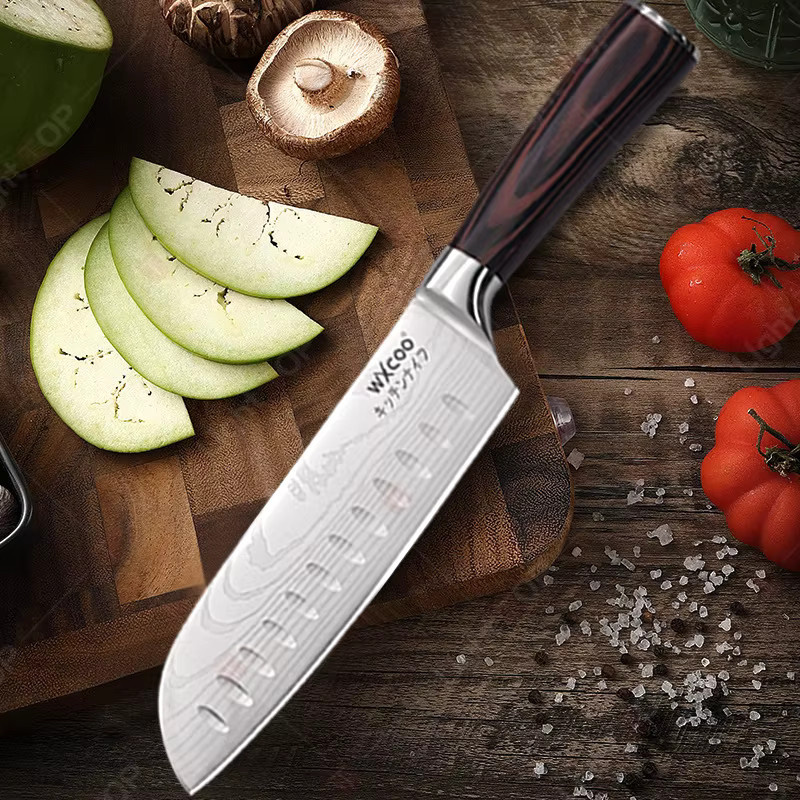 WXCOO Professionelles Paring Knife aus Edelstahl mit ergonomischem Holzgriff in Silber - Bild 5