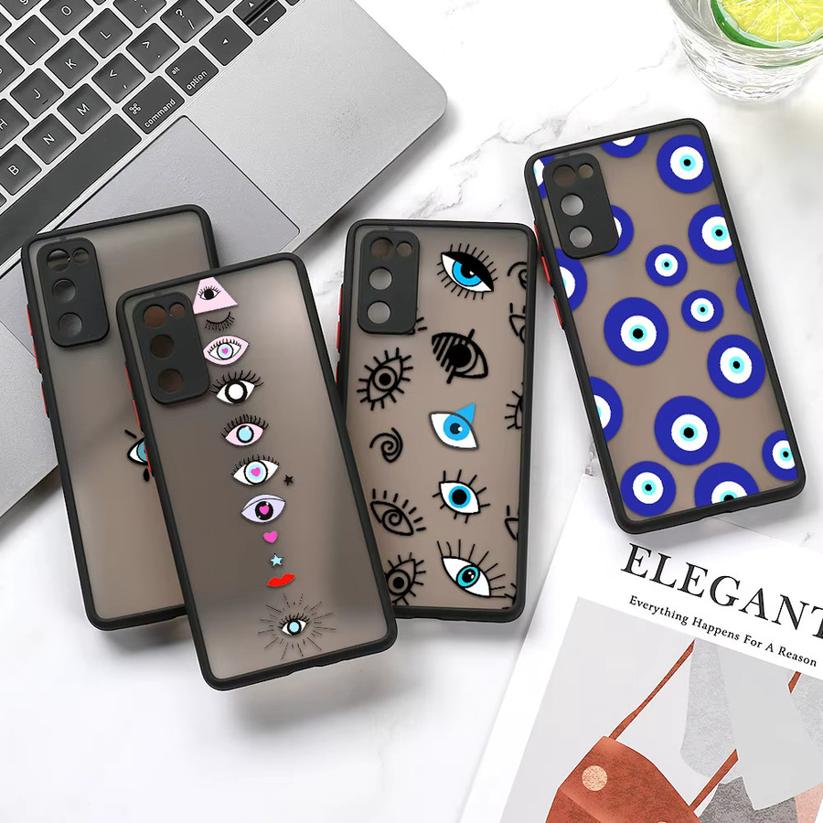 Stoßfeste Samsung Handyhülle mit Dämonen Auge Design in matter Abdeckung für Samsung Galaxy A54 5G A53 A52 A34 A33 A32 A55 A35 A13 A05 S24 Ultra S23 FE S22 Plus S21 FE S20 - Bild 1