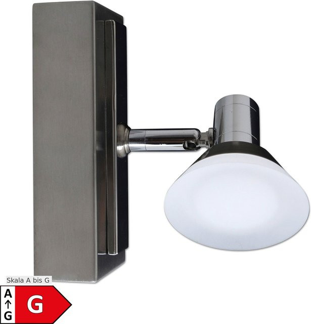 Näve LED-Wand- und Deckenspot Jericho in Silber mit Glas und Metall - Bild 1