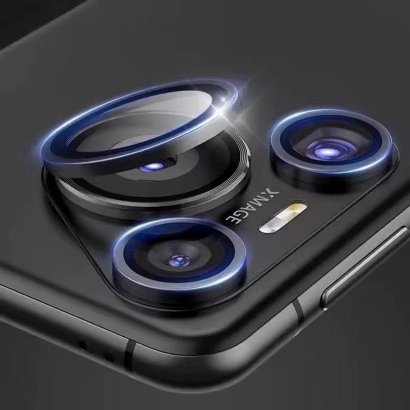 Huawei Pura 70 Pro Kamera-Linsenschutz aus gehärtetem Glas mit Metall-Ring in Schwarz - Bild 4