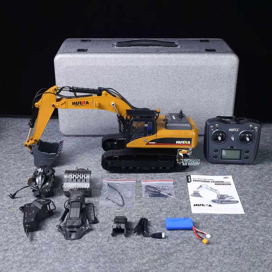 HUINA 580 Metallbaggermodell, technisches Fahrzeug, 1:14, mit Licht und Ton - Bild 2