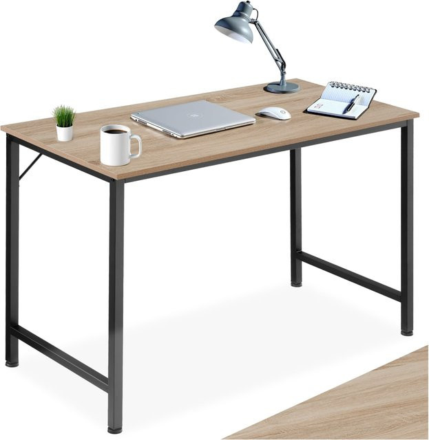 tectake Schreibtisch im Industrial Style in Braun mit großer Beinfreiheit, B/T/H: 120 x 60 x 75,5 cm - Bild 1