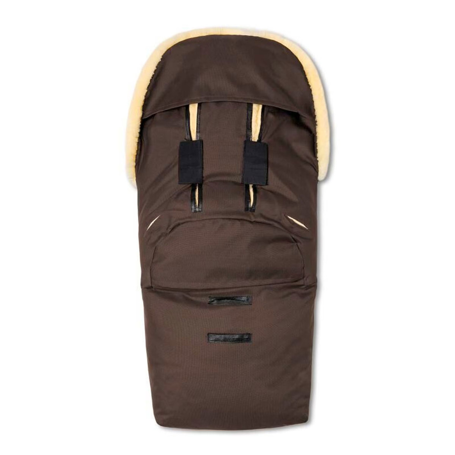 Hofbrucker Kinderwagen Lammfell-Fußsack Polaris braun - Bild 2