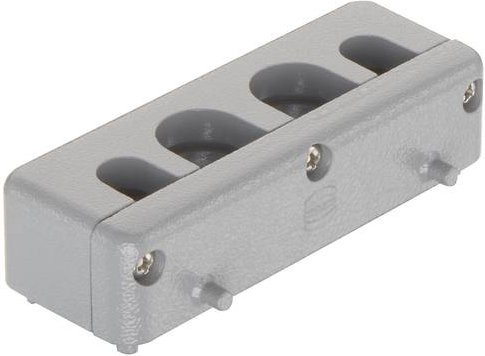 HARTING Wanddurchführungsgehäuse aus Aluminium in Grau - Bild 1