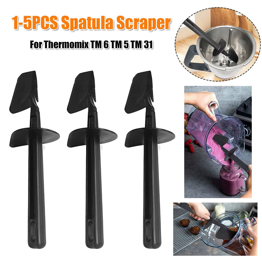 Universal Teigschaber Spatel aus Silikon in Schwarz für Vorwerk Thermomix TM 6 TM 5 TM 31 - Bild 2
