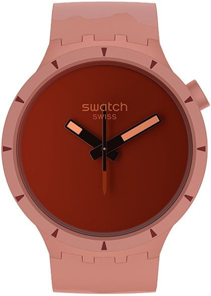 Swatch Armbanduhr Quarzwerk, Keramik, Rot, Braun, Unisex - Bild 1