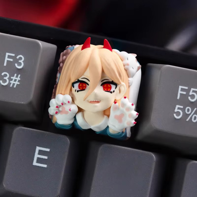 Chainsaw Man Reze Power Anime Harz-Tastenkappen für mechanische Tastaturen, bunte ESC-Taste für DIY-Customizing und PC-Gamer - Bild 3