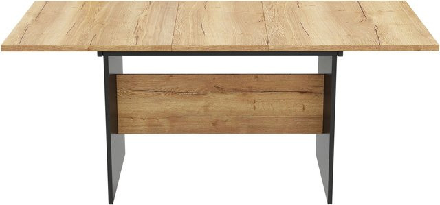okwish Erweiterbarer Esstisch im minimalistischen Stil in Braun mit Holzmaserung, B/T/H: 180 x 80 x 75 cm - Bild 1