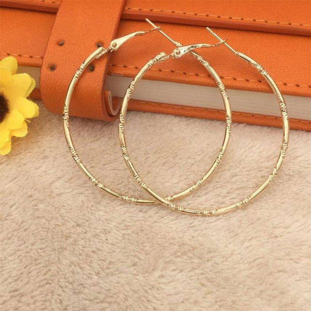 YULIN Creolen, Messing, Gold, Damen - Bild 1