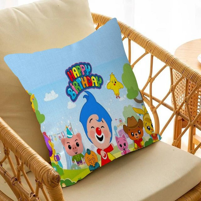Weihnachtlicher Plim Plim Kissenbezug mit Cartoon-Motiv, quadratisch, B/B/H: 40 x 40 x 1 cm, mehrfarbig - Bild 1
