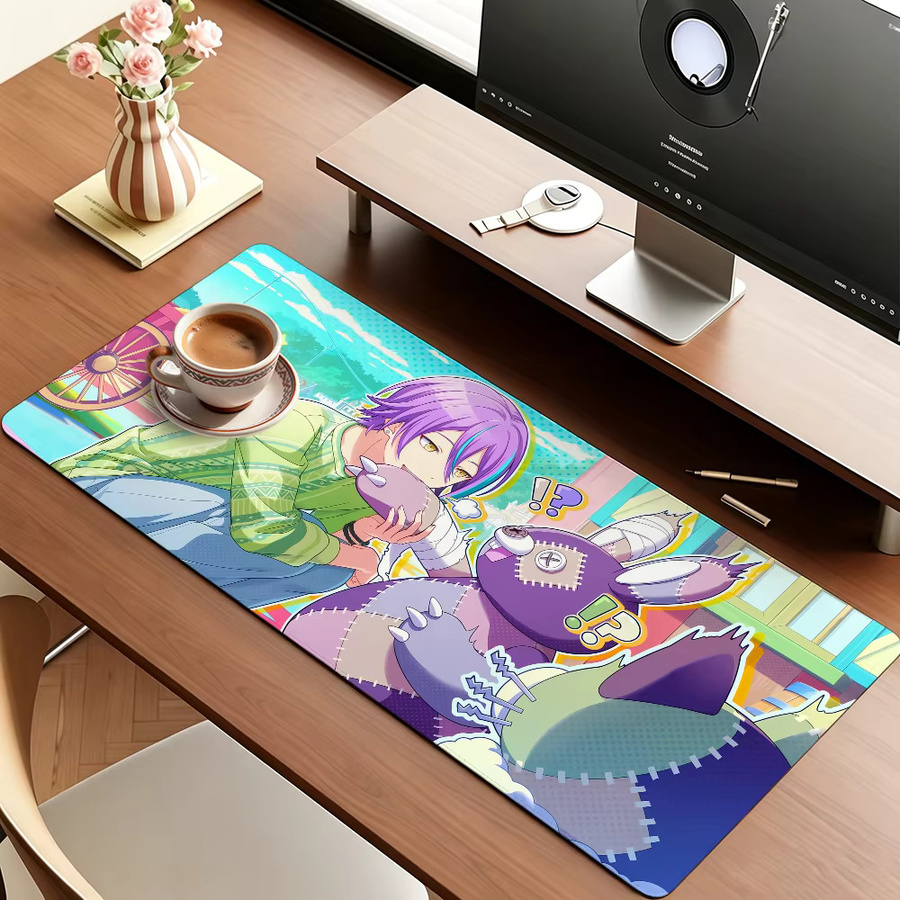 Singer Kamishiro R-Rui Mauspad in Multicolour, große rutschfeste und wasserdichte Tastaturunterlage mit genähtem Rand für Gaming und Büro - Bild 2