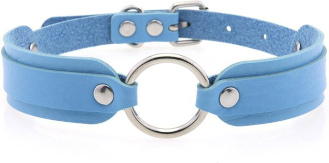 YIRAN Choker Halskette, Leder, Schwarz, Rot, Damen - Bild 1