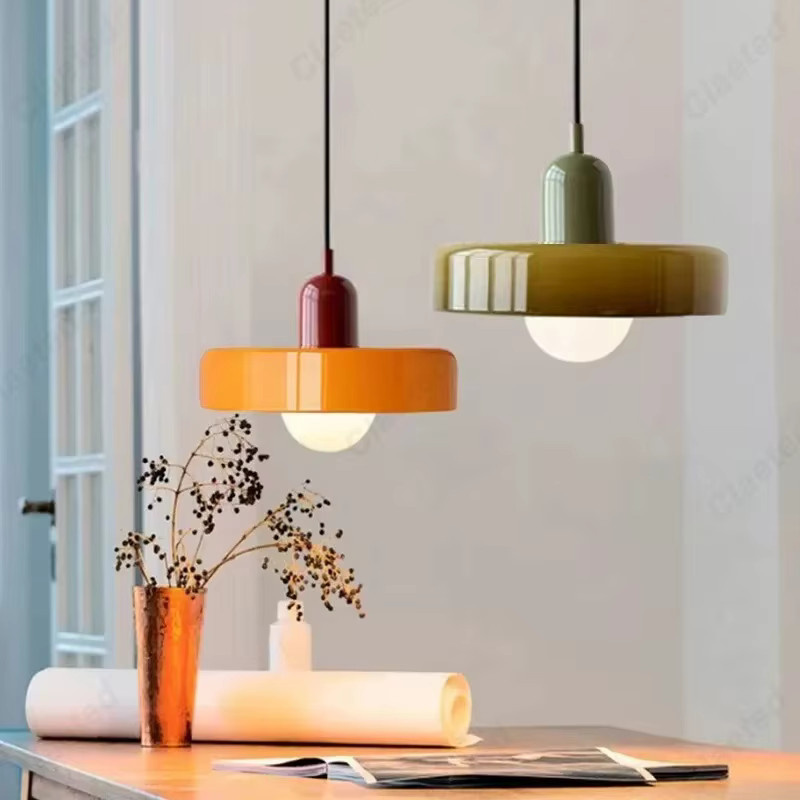 Claeted Bauhaus Glas-Kronleuchter in Transparent für Esszimmer, Wohnzimmer und Schlafzimmer - Bild 1