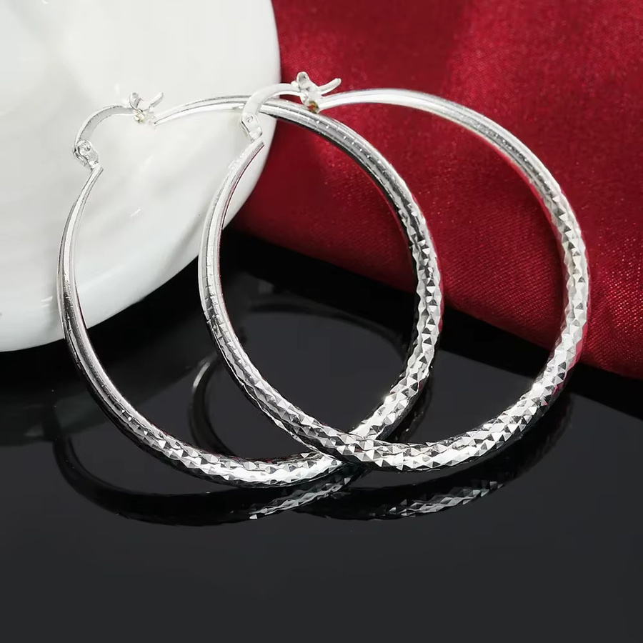 DOTEFFIL Creolen, Sterling Silber, 5 cm, Damen - Bild 5