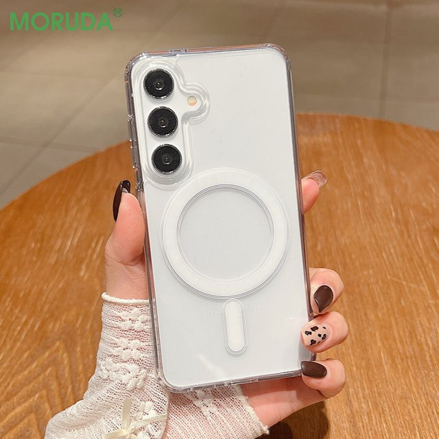 NUCWIN Magnetische Lade-Handyhülle für Samsung Galaxy S26 S25 S24 S23 Ultra S22 Plus S21 FE A35 A55 Transparente Acryl-Schutzhülle Schlank und Stoßfest - Bild 1