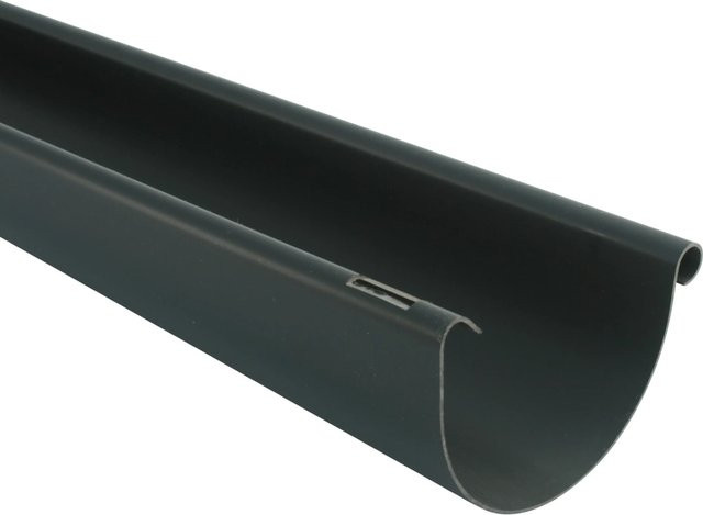 Marley Dachrinne RG 100 halbrund aus PVC in Anthrazit, Länge: 1 m - Bild 1