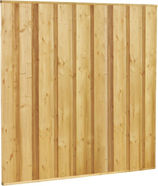 Blickdichter Sichtschutzzaun aus Holz mit 17 Dielen, Maße H x B: 180 x 180 cm, Dielenmaß 17 x 145 mm - Bild 1