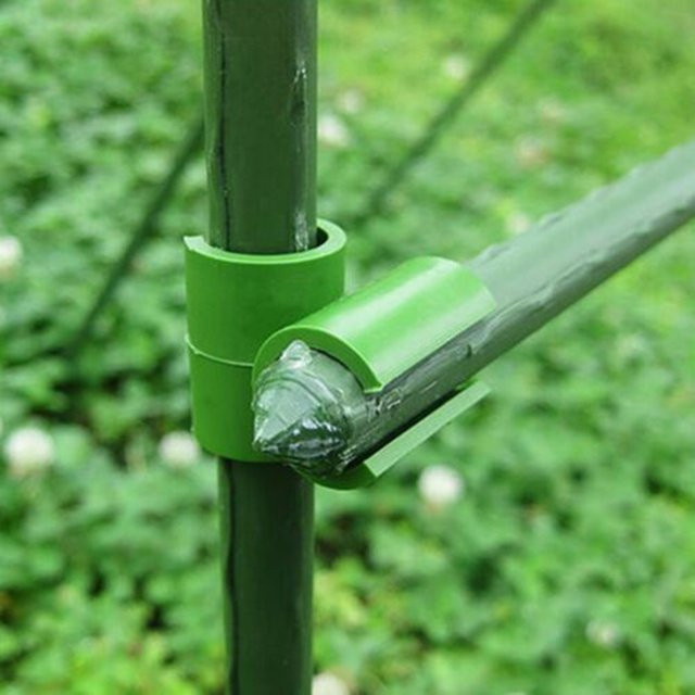 50 Stück Pflanzenstützen Kreuz Clips in Grün zur Unterstützung von Spalier und Gartenrahmen für Pfropfen und Stangen - Bild 1