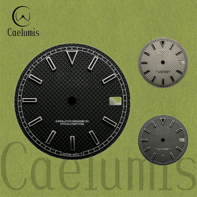 Caelumis Uhrenmodifikationszubehör, Zifferblatt, 28,5 mm, Grey, S-Logo - Bild 1