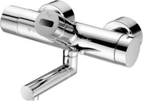 Schell Wand-WT-Thermostat VITUS VW-E-T mit Sensor, Batteriebetrieb, Chrom, Silber - Bild 1
